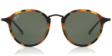 ray-ban rb2447f fleck asian fit round sunglasses